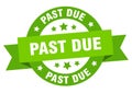 past due ribbon sign Royalty Free Stock Photo