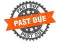 past due round grunge stamp. past due Royalty Free Stock Photo