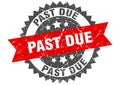 past due round grunge stamp. past due Royalty Free Stock Photo