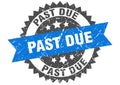 past due round grunge stamp. past due Royalty Free Stock Photo