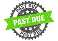 past due round grunge stamp. past due Royalty Free Stock Photo