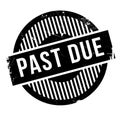Past due rubber stamp Royalty Free Stock Photo