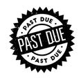 Past Due rubber stamp Royalty Free Stock Photo