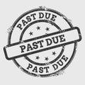 Past due rubber stamp isolated on white. Royalty Free Stock Photo