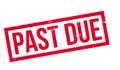 Past Due rubber stamp Royalty Free Stock Photo