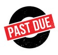 Past Due rubber stamp Royalty Free Stock Photo