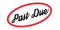 Past Due rubber stamp Royalty Free Stock Photo