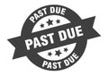 past due sign Royalty Free Stock Photo