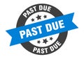 past due sign Royalty Free Stock Photo