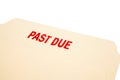 Past due stamp on paper Royalty Free Stock Photo