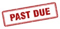 past due stamp Royalty Free Stock Photo
