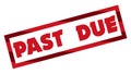 Past Due Stamp 001 - Red Color - White Background Royalty Free Stock Photo