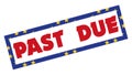 Past Due Stamp 003 - Red Color - White Background Royalty Free Stock Photo