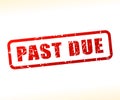 Past due text stamp Royalty Free Stock Photo