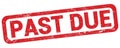 PAST DUE text written on red rectangle stamp Royalty Free Stock Photo