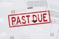 Past Due word message on business envelope Royalty Free Stock Photo
