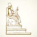 Golden Idol of Nebuchadnezzar. Vector drawing