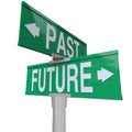 Past and Future - Two-Way Street Sign Royalty Free Stock Photo