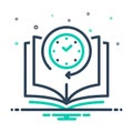 Mix icon for Past, previous and clock Royalty Free Stock Photo