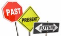 Past Present Future Looking Moving Ahead Signs