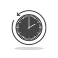 Past time icon with shadow Royalty Free Stock Photo
