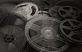 Past time movie symbol, home entertainment evocative objects