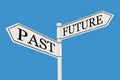 Past versus Future messages, conceptual image decision change Royalty Free Stock Photo