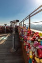 Love locks and an incredible view from the lookout beside the N Seoul Tower on Namsan Mountain and Park