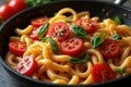 Pasta alla Norma Recipe Photography Royalty Free Stock Photo