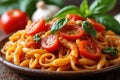 Pasta Arrabbiata - Vibrant and Spicy Royalty Free Stock Photo