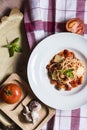 Pasta arrabiata Royalty Free Stock Photo