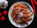 Pasta arrabiata Royalty Free Stock Photo