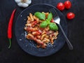 Pasta arrabiata Royalty Free Stock Photo