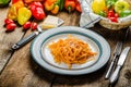 Pasta arrabiata Royalty Free Stock Photo