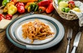 Pasta arrabiata Royalty Free Stock Photo