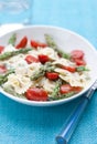 Pasta with asparagus and tomatoes Royalty Free Stock Photo