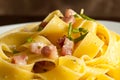 Pasta with bacon