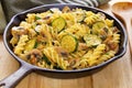 Pasta Bake with Mushrooms and Courgettes Royalty Free Stock Photo