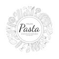 Pasta Banner Template, Traditional Italian Cuisine Dish, Food Menu, Restaurant, Cafe Flyer, Card, Business Promote Hand