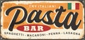 Pasta bar delicious Italian food restaurant sign Royalty Free Stock Photo