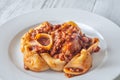 Pasta with Bolognese sauce Royalty Free Stock Photo