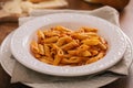 Pasta With Bolognese Sauce. Typical Italian Dish. Royalty Free Stock Photo