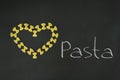 Pasta bow inlaid heart Royalty Free Stock Photo