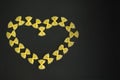 Pasta bow inlaid heart Royalty Free Stock Photo