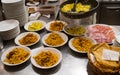 Pasta bowls in a restaurant in Bologna