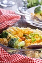 Pasta, broccoli and cheese sauce