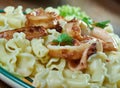 Pasta Campanelle con calamari Royalty Free Stock Photo