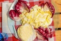 Pasta carbonara served in restaurant Royalty Free Stock Photo