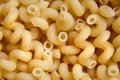 Pasta Cavatappi, closeup Uncooked durum wheat pasta