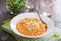 Pasta in cheesy roasted bell peppers sauce